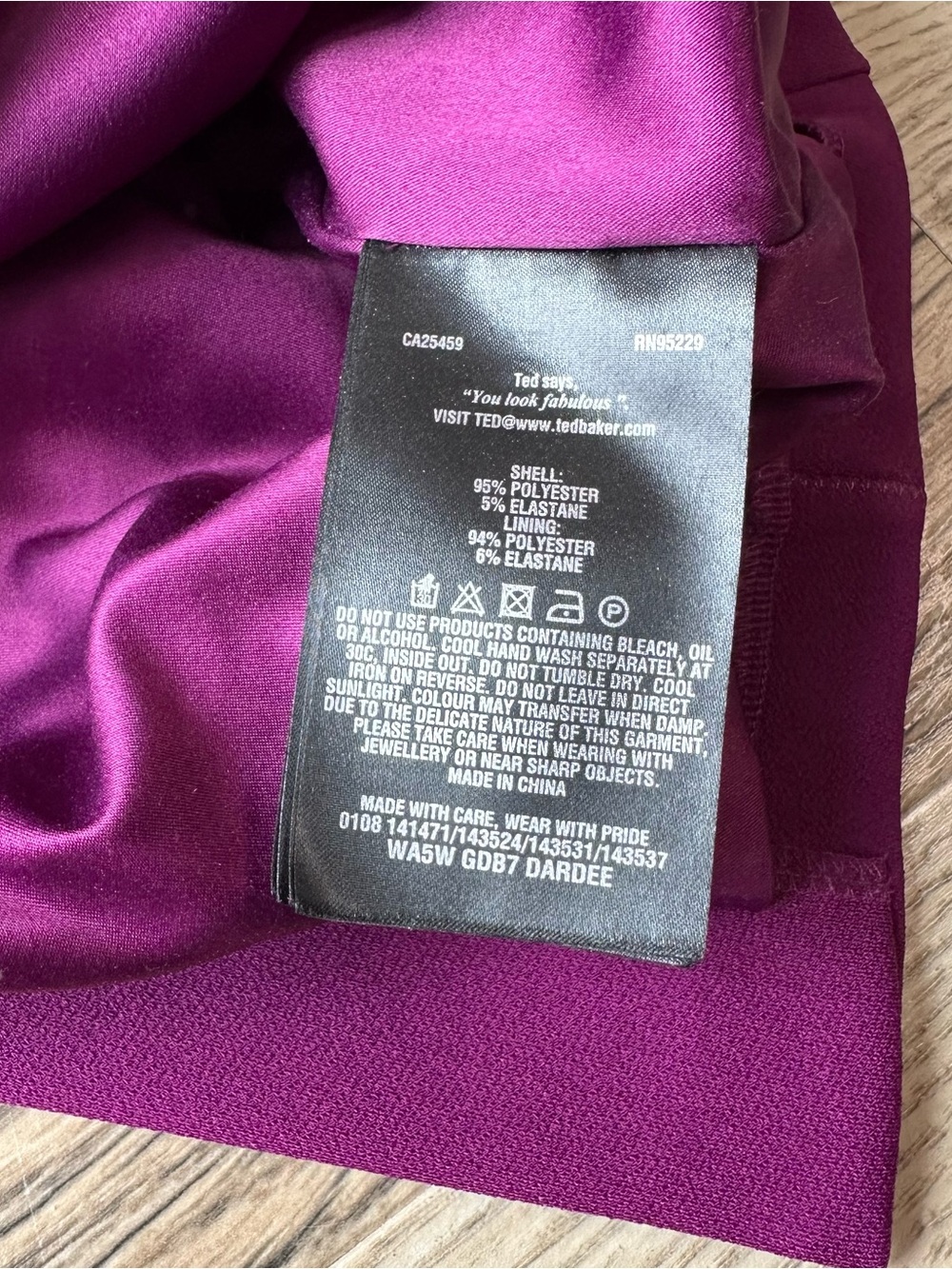 Dardee Ted Baker Jewel-Neck Purple Sheath Dress Size 2 - Picture 8 of 10